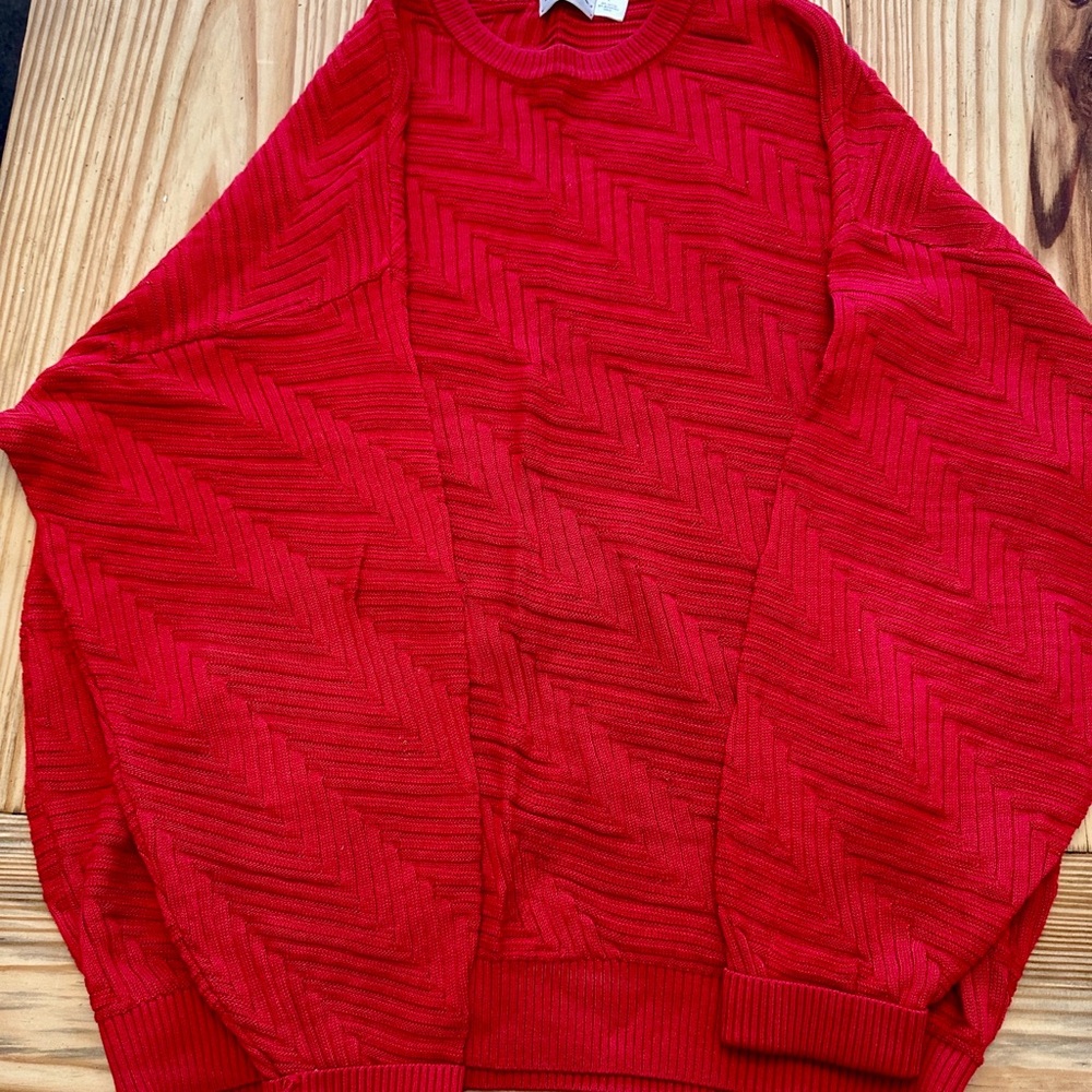 Classic Red Crewneck Sweater for Men